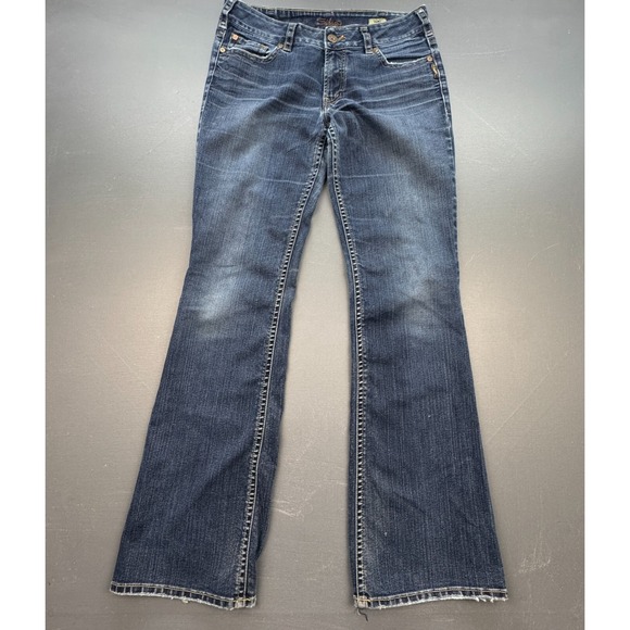 Silver Jeans Suki Bootcut Women's 31 Jeans Dark Wash Mid Rise Stretch Denim - Picture 1 of 15